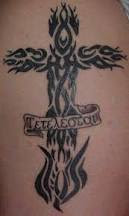 Tribal Cross Tattoo Design