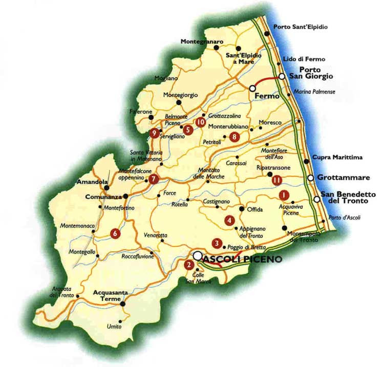 Mappa Provincia Ascoli Piceno