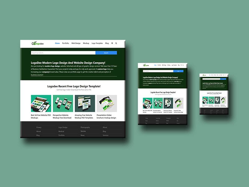 Download Responsive Website Free Mockup Download