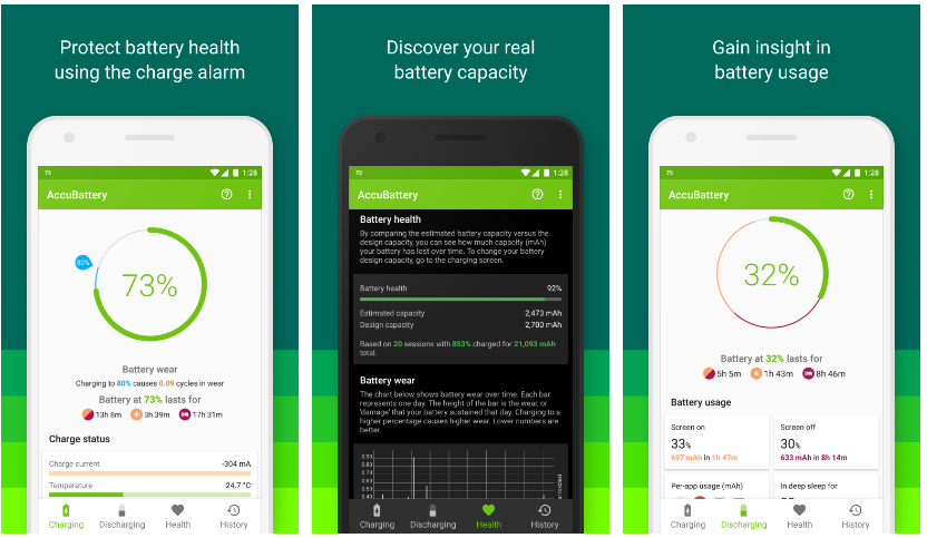 تطبيق Accu​Battery لمدك بمعلومات مهمة حول بطارية هاتف الأندرويد