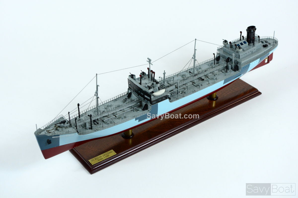 t2 tanker uss mission capistrano - handcrafted wooden