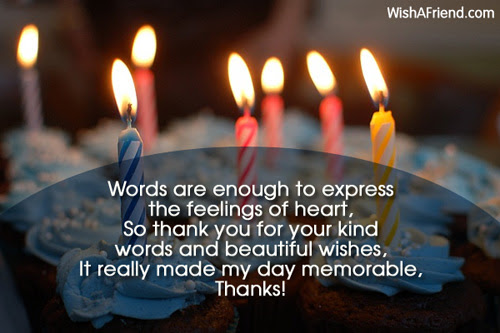 Thank You For The Birthday Wishes