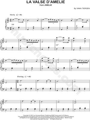 11+ Chords for French Piano Song Amelie [Free Piano Sheet Music] 