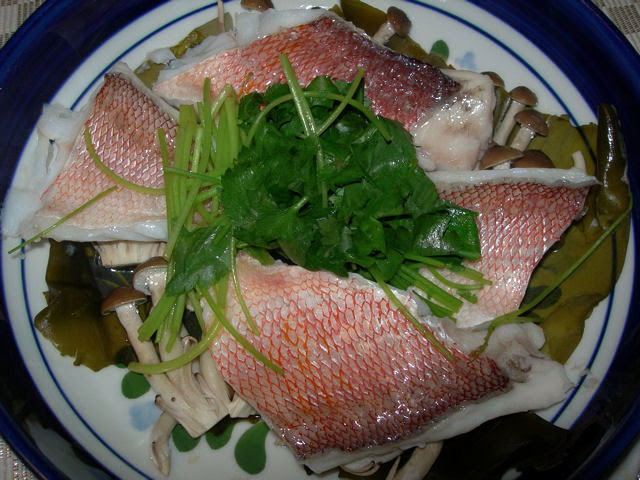 料理 我が家の釣り魚料理 茹 蒸物