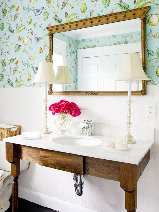 pretty sink base, unpainted wood...