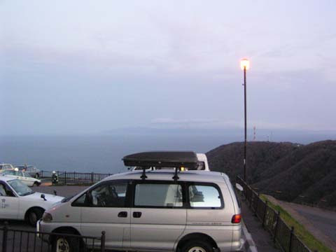 函館山山頂展望台（下北半島を望む）