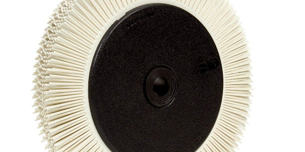 Scotch-Brite Radial Bristle Brush, 8 in x 1 in x 1-1/4 in 120 with Flange