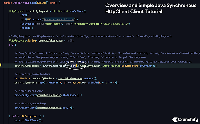 Java14 Synchronous HttpClient Example – Overview and Simple Tutorial – send()