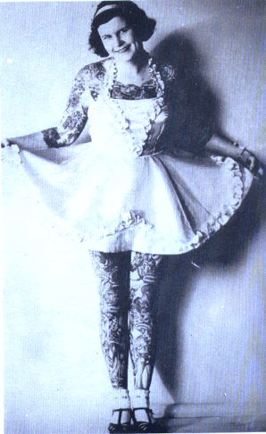 a tattooed lady from the circus Lydia, the tattooed lady of the song, 