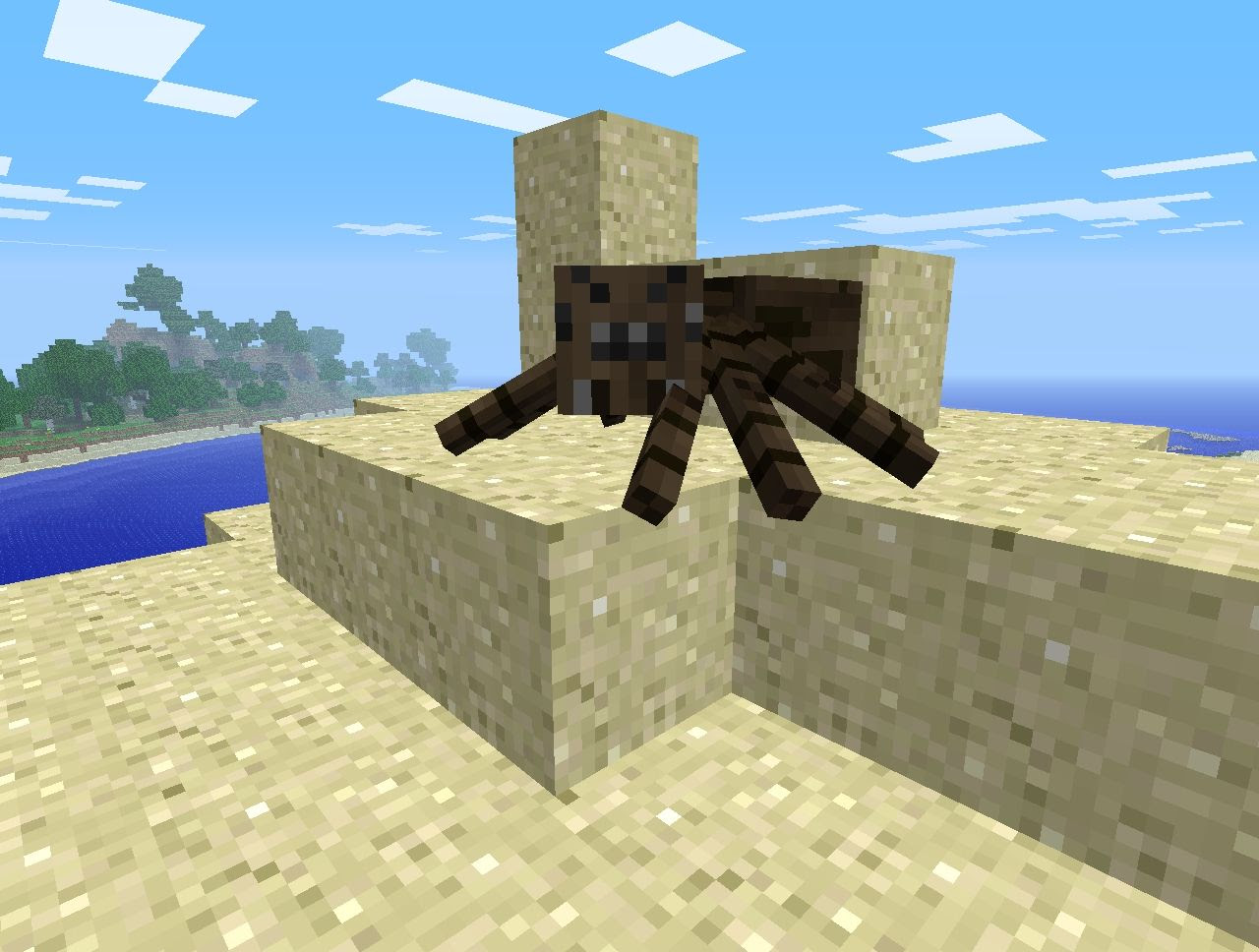 Brown Spider? I'm not playing Survival test! Minecraft ...