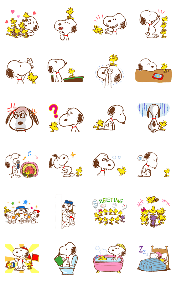 公式スタンプ スヌーピー ウッドストック