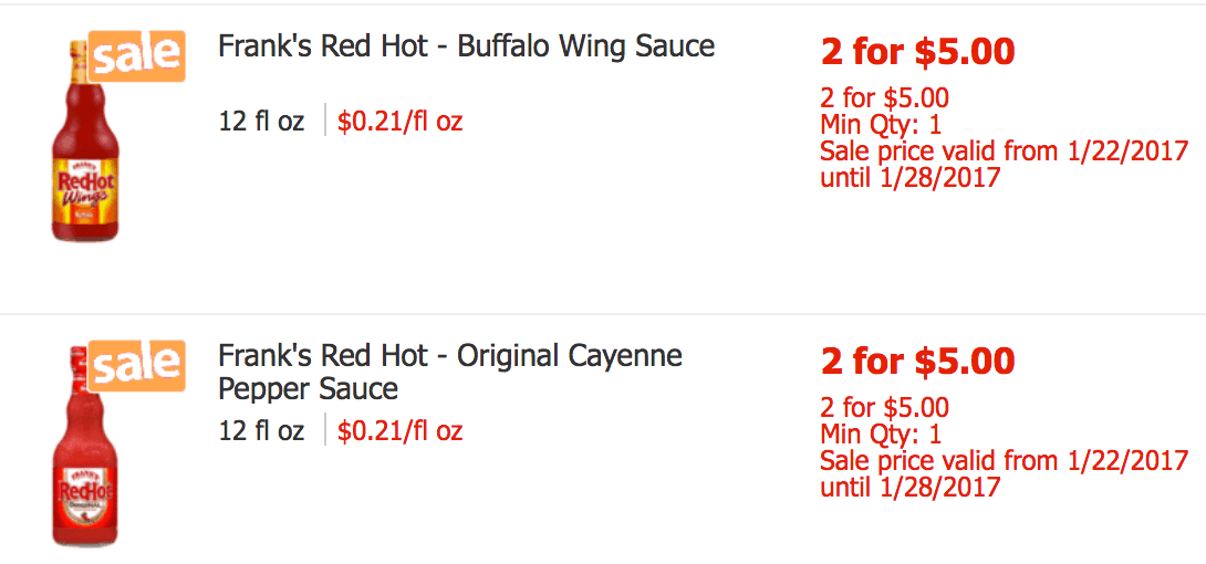 Franks RedHot Hot Sauces as Low as 2 FREE +$1.00 Money Maker ...
