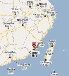 Location of Xiamen, China