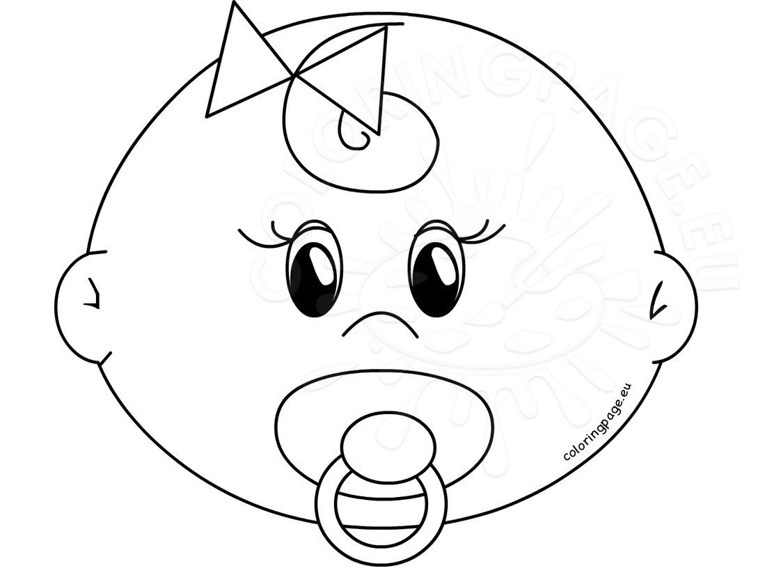 Download Cute Girl Baby Faces coloring pages printable - Coloring Page