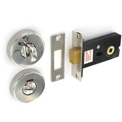 Polished s/s bathroom door thumb turn lock deadbolt ...