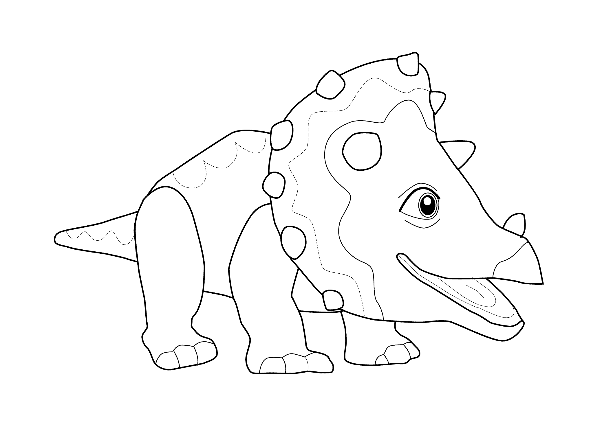 Easy Dinosaur Coloring Pages - Coloring Home