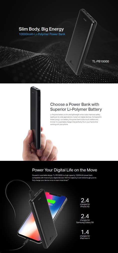 Shopping we only recommend products we love and that we think you will, too. Buy TP-Link TL-PB10000 10000mAh Li-Polymer Power Bank [TL