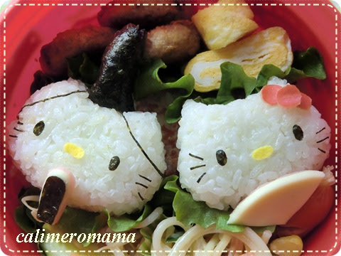 旦那弁 キティちゃんのひな祭り弁当 カリメロのみんなキャラ弁