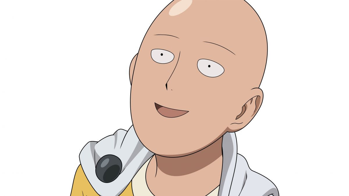 saitama with hair