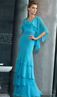 VM Collection Softly Draped Mothers Evening Dress with Jacket 70507 image