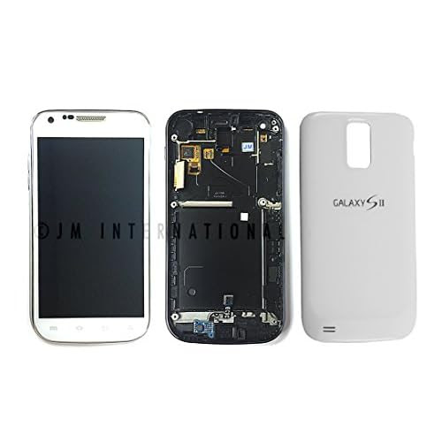 ePartSolution_Samsung Galaxy S2 SGH-T989 LCD Touch Digitizer Screen Assembly + Frame White NO LOGO + Back Cover...
