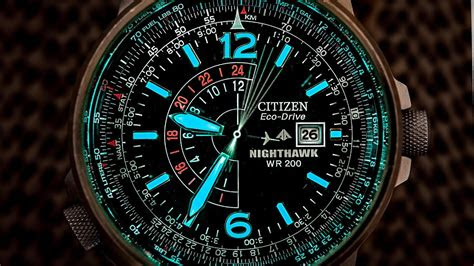 Includes a 1/20 second chronograph up to 60 minutes, 12/24 hour time, . Citizen Nighthawk Review - Eco-Drive Awesomeness - YouTube