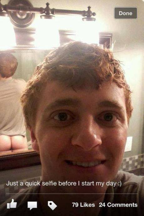funny selfie fail