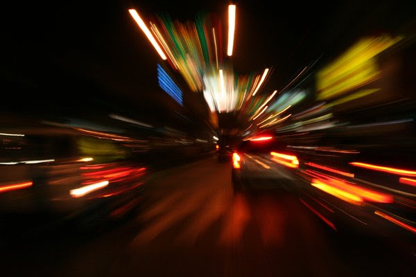 speed lines: night shot with speed lines
