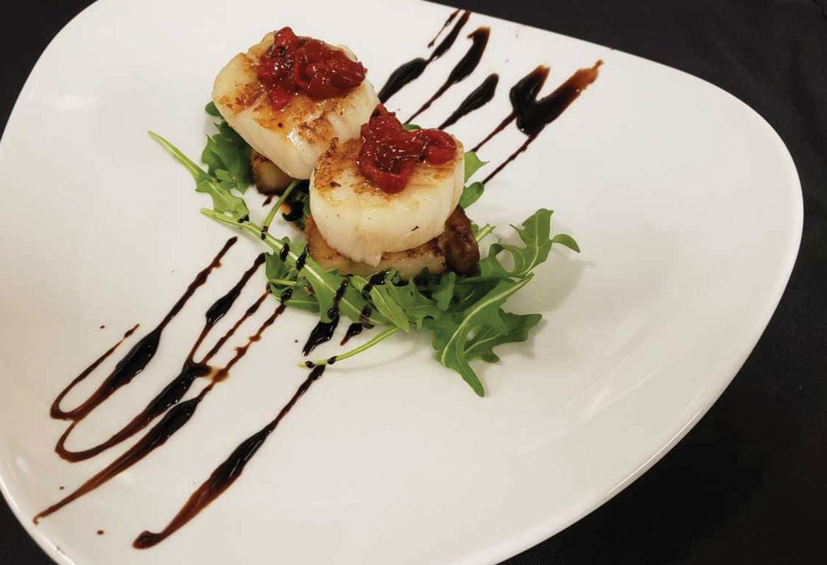 Scallops And Pork Belly Shellfish