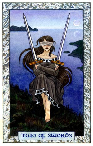 The Two of Swords, a Tarot Card by Thalia Took--Tarot Air 