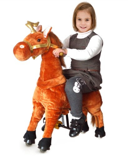 UFREE Ride on Toy Pony, Moving Rocking Horse, Without Rised Seat but Really Go, for Ages 2-7 Years