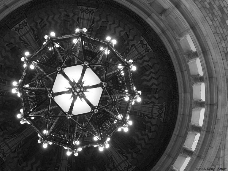 Chandelier and Dome in Nebraska State Capitol