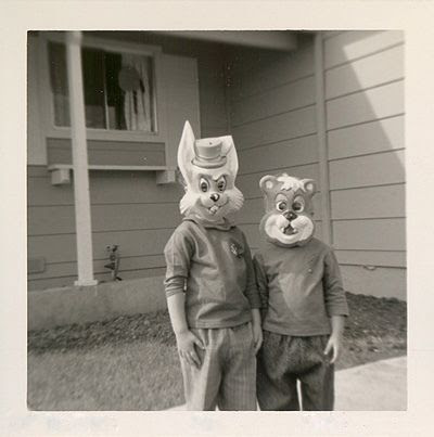 Bunny and bear. #vintage #halloween #masks #1960s