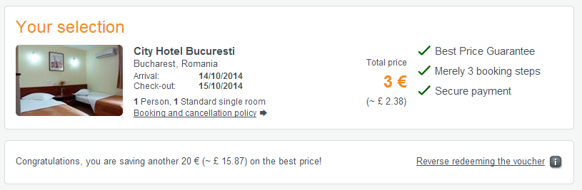 20€ off Hotel.de discount coupon code 2014 - RushFlights.com