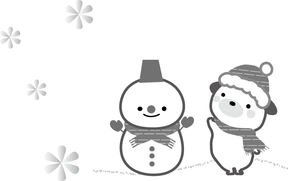 冬のイラスト 雪だるま 無料イラストフリー素材
