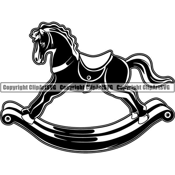Download People Family Child Children Kid Toy Rocking Horse Clipart Svg Clipart Svg