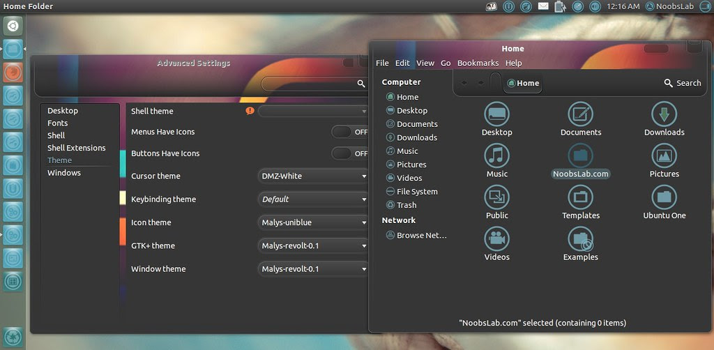 Ubuntu 12.04 themes
