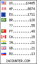 visitors by country counter