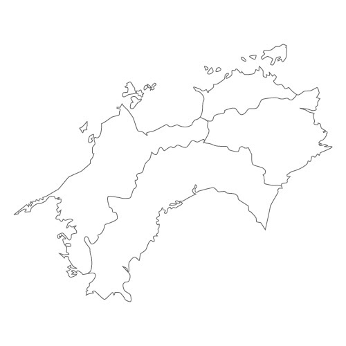 四国地方の地図のイラスト ただ絵 Net 無料 商用可 Aiファイルも取り扱う フリーイラストサイト