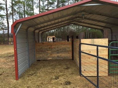build  barn   metal carport horse shelter barn