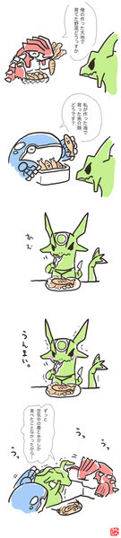 レックウザさんにグラカイさんたちがサプライズをしてあげたようです Pixiv年鑑 B