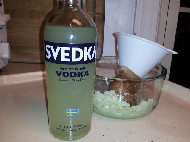 Garlic vodka