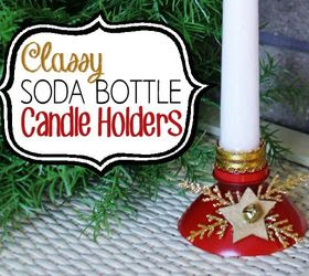 soda bottle candles holders repurpose, crafts, repurposing upcycling