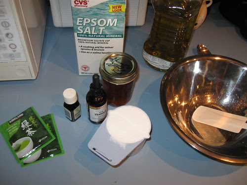 sugar scrub - ingredients