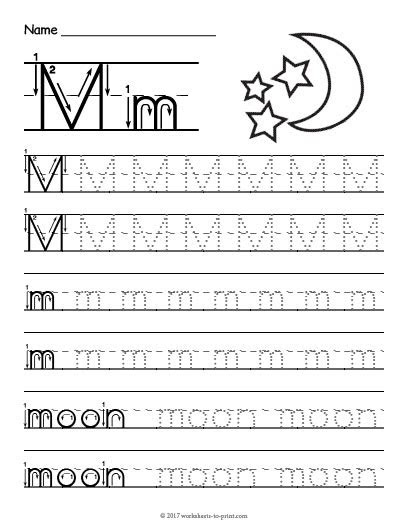 Learn the art of creating letters with these free hand lettering worksheets for practice. tracing letter m worksheet