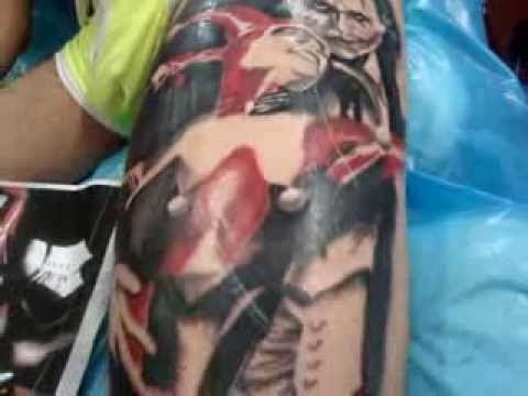 Tags: tattoo motive tatuagem comics joker batman dc color piercing implant 