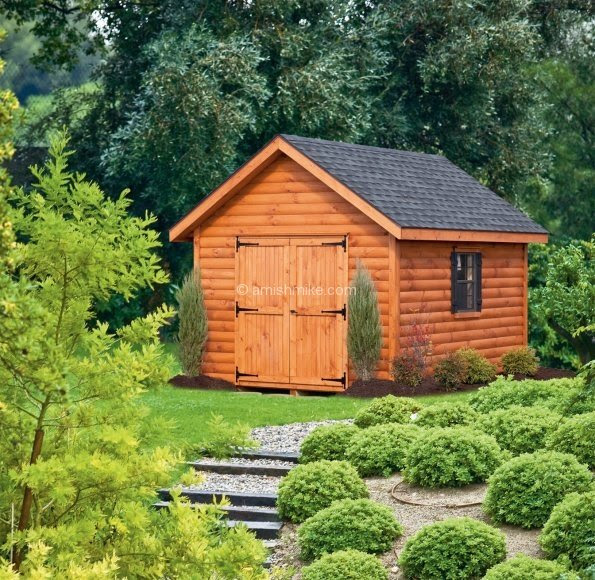 Log Cabin Heritage Sheds - Amish Mike- Amish Sheds, Amish ...