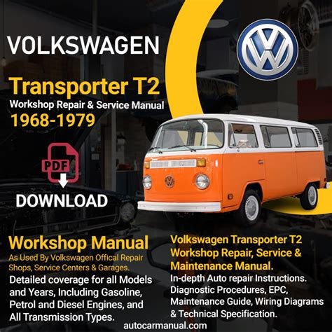 eBook Volkswagen Transporter Full Service Repair Manual 1970 1979