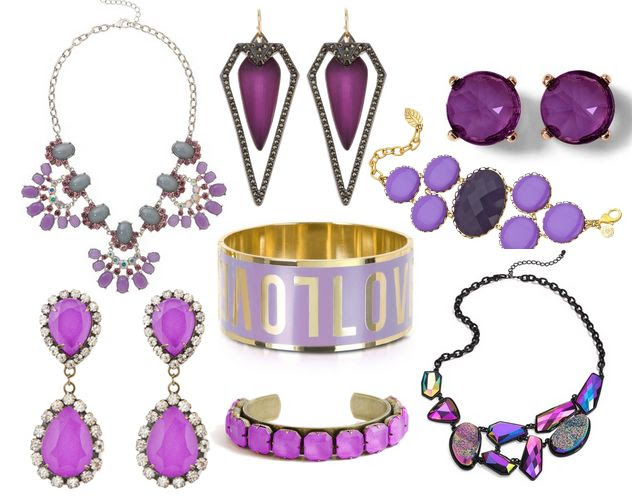 Radiant Orchid Jewelry: The Hot New Color You'll Love to Wear to Work #coloroftheyear #pantone2014