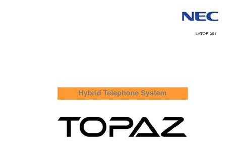 Download nec topaz manual pdf PDF Free Download & Read PDF